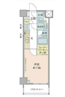 ザ・パークワンズ目黒不動前【4階】の間取り