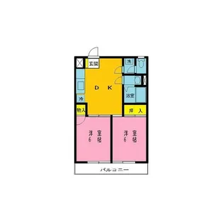 キャッスル岸【1階】の間取り