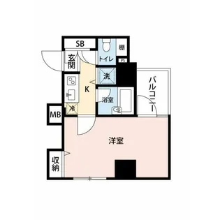 パレステュディオ五反田【9階】の間取り