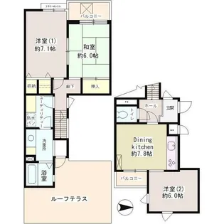 カルム桜新町パティオ【3階】の間取り