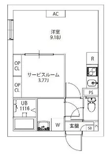 AXIA M-City武蔵小山【-1階】の間取り