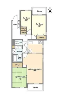 ランテルナ山王【3階】の間取り