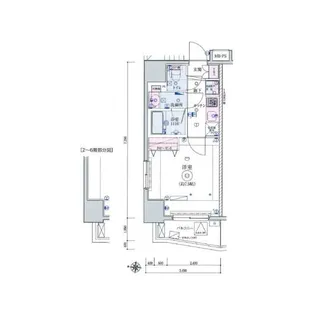 リヴシティ田町【2階】の間取り