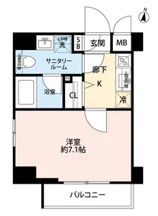 GRAND CONCIERGE 恵比寿【10階】の間取り