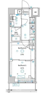 ガリシア目黒大岡山【3階】の間取り