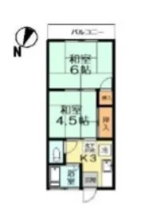 コーポサカエ【2階】の間取り