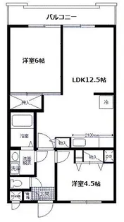 ヒルサイドフラッツ【1階】の間取り