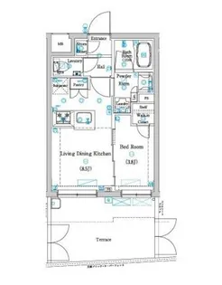 ラフィスタ田園調布【1階】の間取り