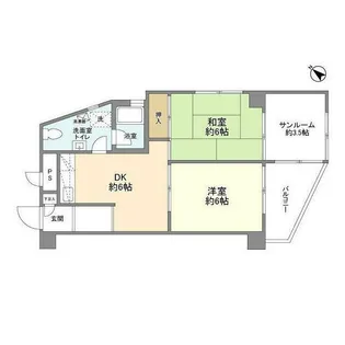 ラポール上野毛【5階】の間取り