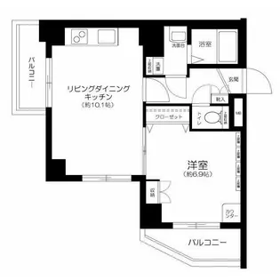 クレイシア北千束【2階】の間取り