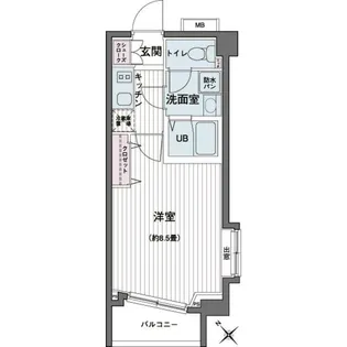 エコロジー都立大学レジデンス【5階】の間取り