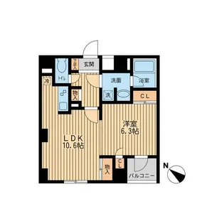 ユニフォート目黒中町【4階】の間取り