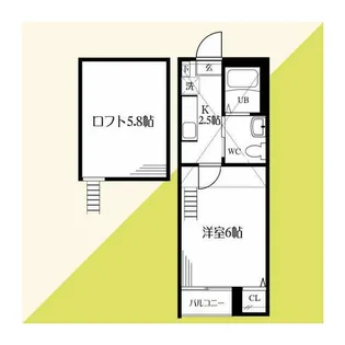 コンパートメントハウス元住吉【2階】の間取り