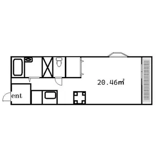 F−1ハイツ【2階】の間取り