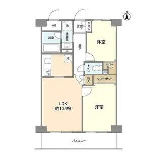 北糀谷コート【4階】の間取り