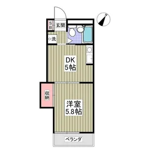 滝マンション第三春来【2階】の間取り