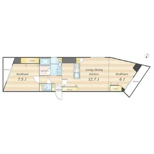 ニューガイアリルーム用賀No.32【2階】の間取り
