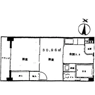 ハウス大岡山【1階】の間取り