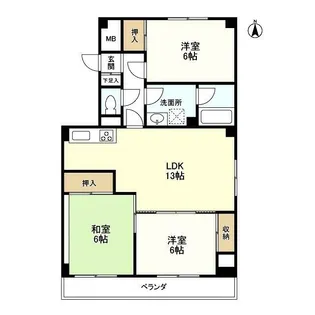 ニュー東邦【11階】の間取り