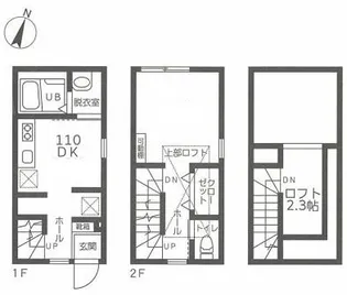 ルナ三軒茶屋【1階】の間取り