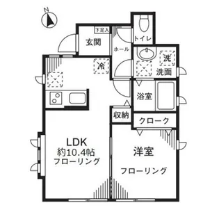 コート北沢【1階】の間取り
