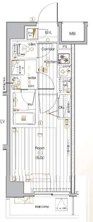 プレミアムキューブG西大井【2階】の間取り