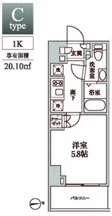 レジディア中延II【11階】の間取り
