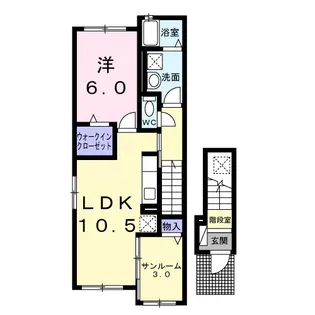 ブルーシャトー【2階】の間取り