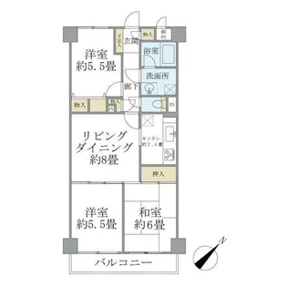 ニックハイム北品川【5階】の間取り