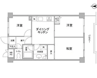 ヴェラハイツ目黒ガーデン【2階】の間取り