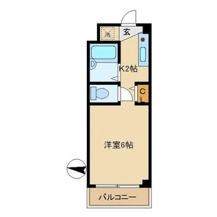 ハイツ桐原【1階】の間取り