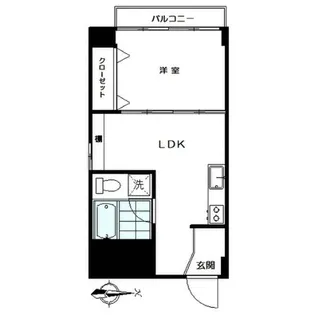 秀和洗足レジデンス【4階】の間取り