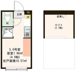 ハーモニーテラス桜上水II【1階】の間取り