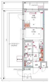 ハーモニーレジデンス川崎中丸子CITY FRONT【5階】の間取り