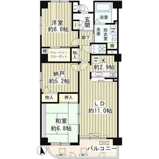 プレール玉川【1階】の間取り