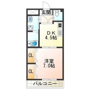 ブエナビスタ貝塚【3階】の間取り