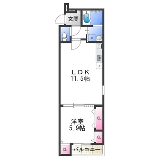 フジパレス泉大津Ⅱ番館【1階】の間取り