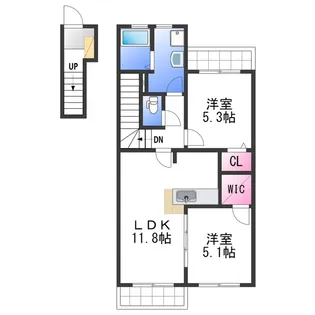 プチシャ【2階】の間取り