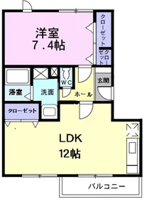 ハートベイルB【1階】の間取り