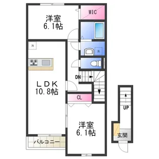 ティラミス河原【2階】の間取り