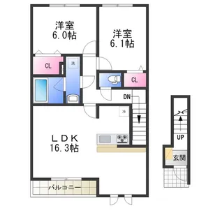 アベンシス【2階】の間取り