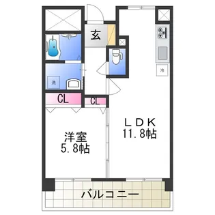 ベルフォート和泉【3階】の間取り