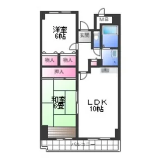 ドエル岸和田【3階】の間取り