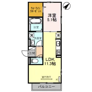 シェソワ フルール【2階】の間取り