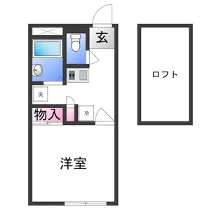 レオパレスクレール【1階】の間取り