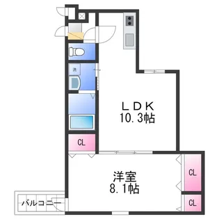 フジパレス リブロン【3階】の間取り