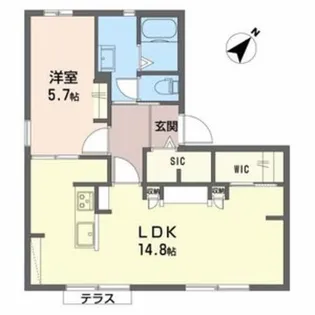 エスコートグリーンB【1階】の間取り