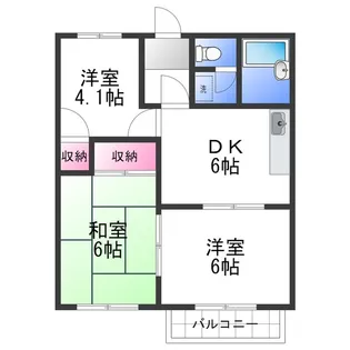 ルネパーク岸和田【2階】の間取り