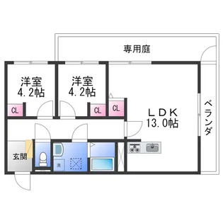 Chainon高石【1階】の間取り