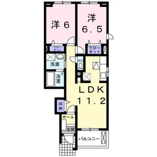 ケーマ・ハーモニー1番館【1階】の間取り
